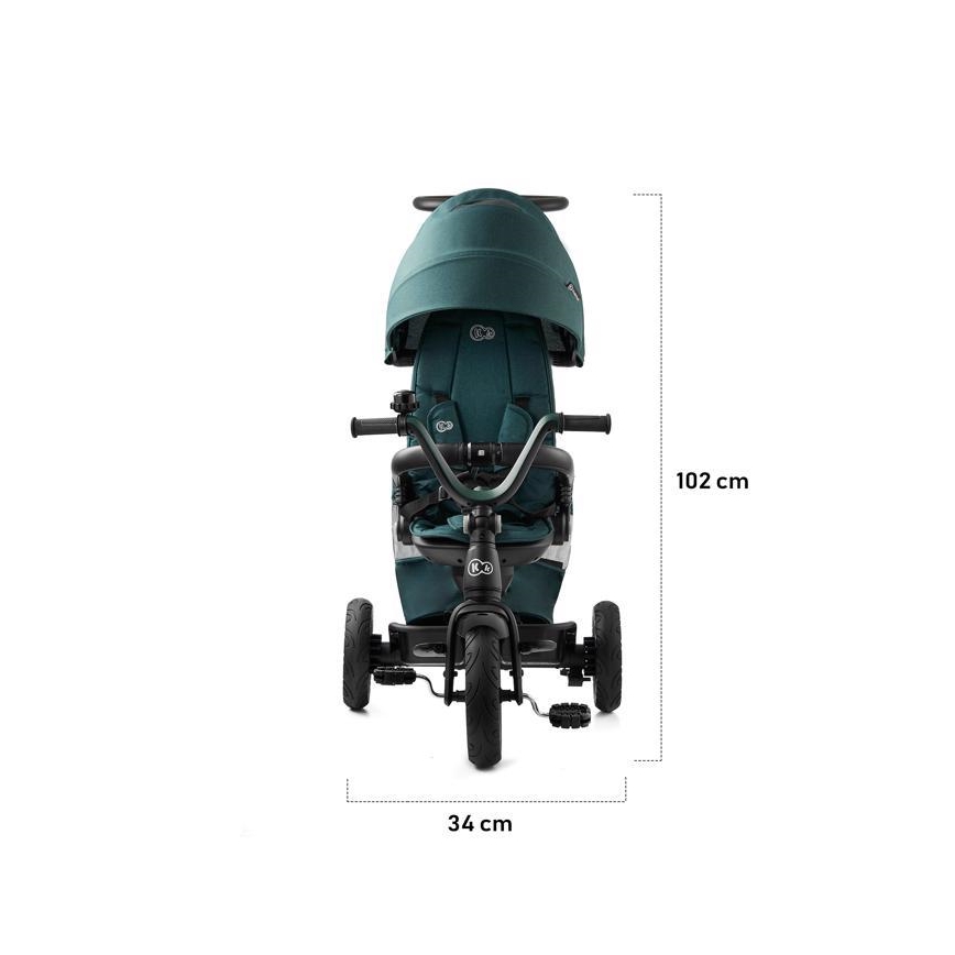 KINDERKRAFT - Barn trehjuling 5v1 EASYTWIST grön/svart