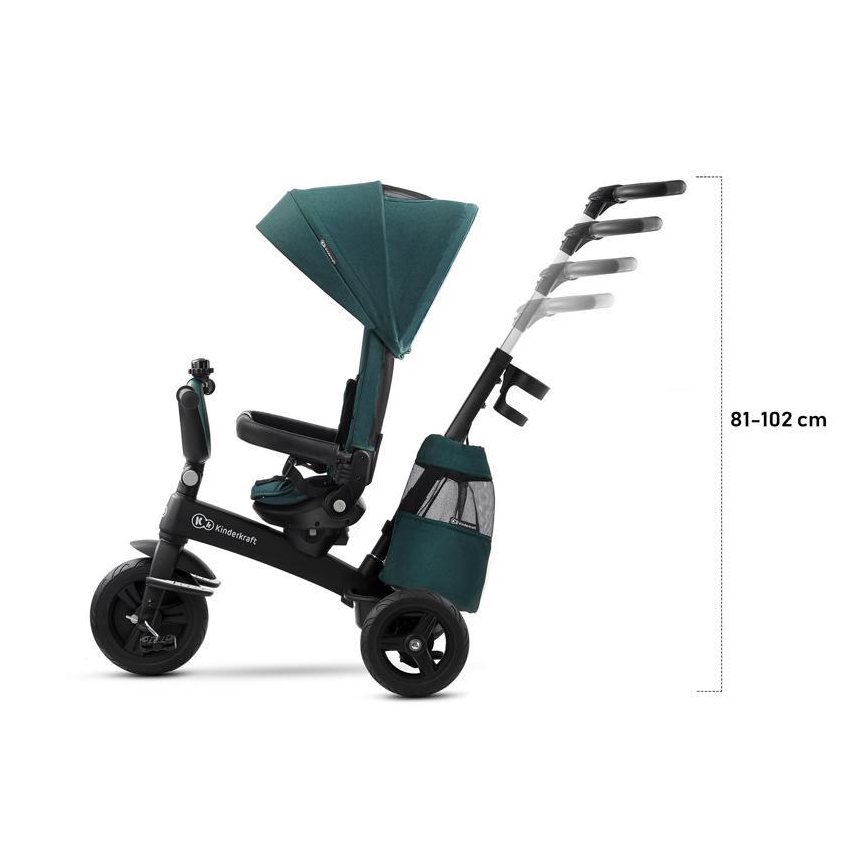 KINDERKRAFT - Barn trehjuling 5v1 EASYTWIST grön/svart