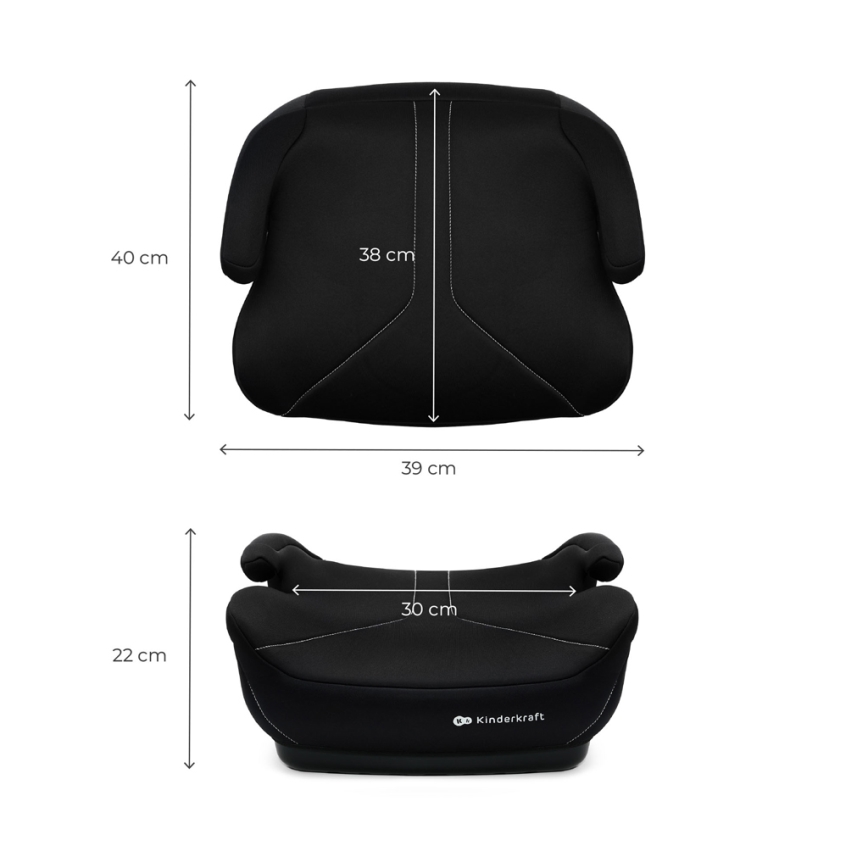 KINDERKRAFT - Barnbälteskudde I-BOOST 2 125–150 cm svart