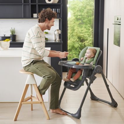 KINDERKRAFT - Barnmatstol 2-i-1 TUMMIE grön