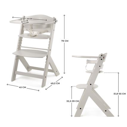 KINDERKRAFT - Barnmatstol ENOCK beige