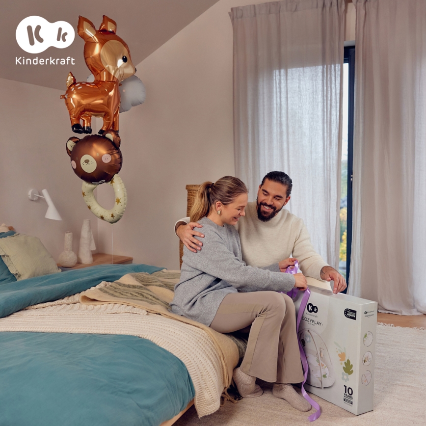 KINDERKRAFT - Barns lekfilt COZYPLAY grå