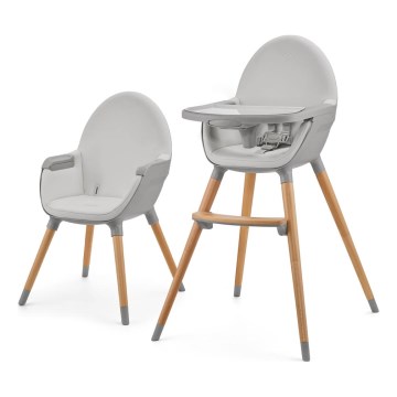 KINDERKRAFT - Barnstol 2-i-1 FINI2 bok/grå