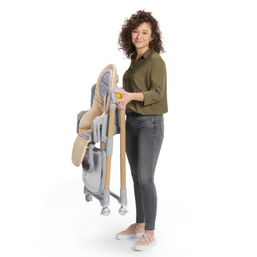 KINDERKRAFT - Barnstol 2i1 LASTREE beige/grå