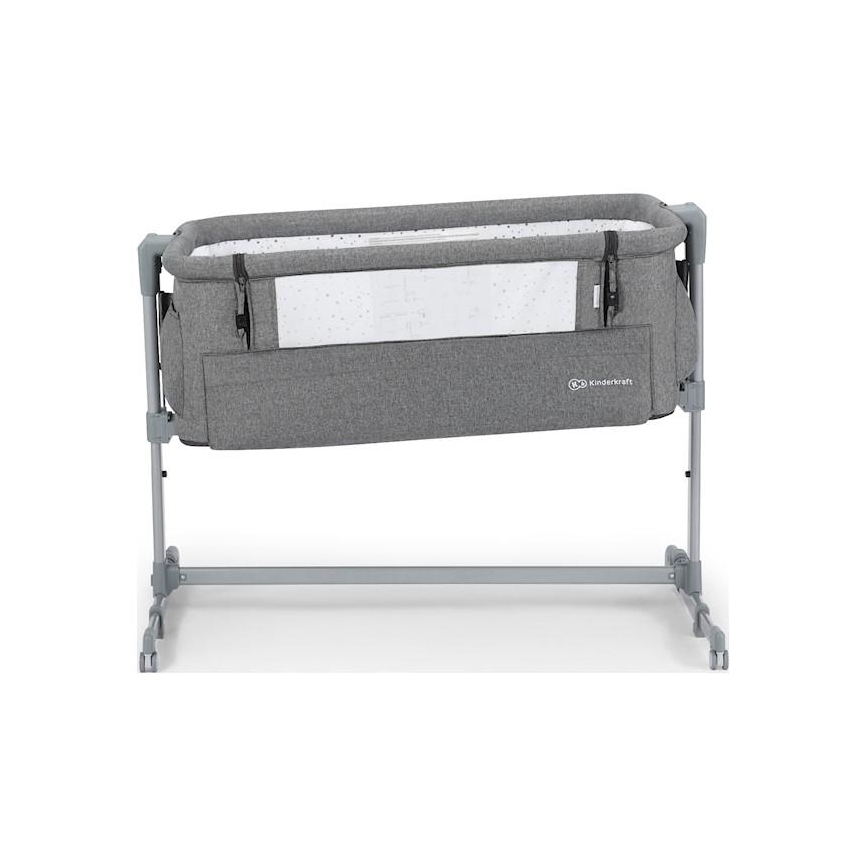 KINDERKRAFT - Bedside crib NESTE mörkgrå