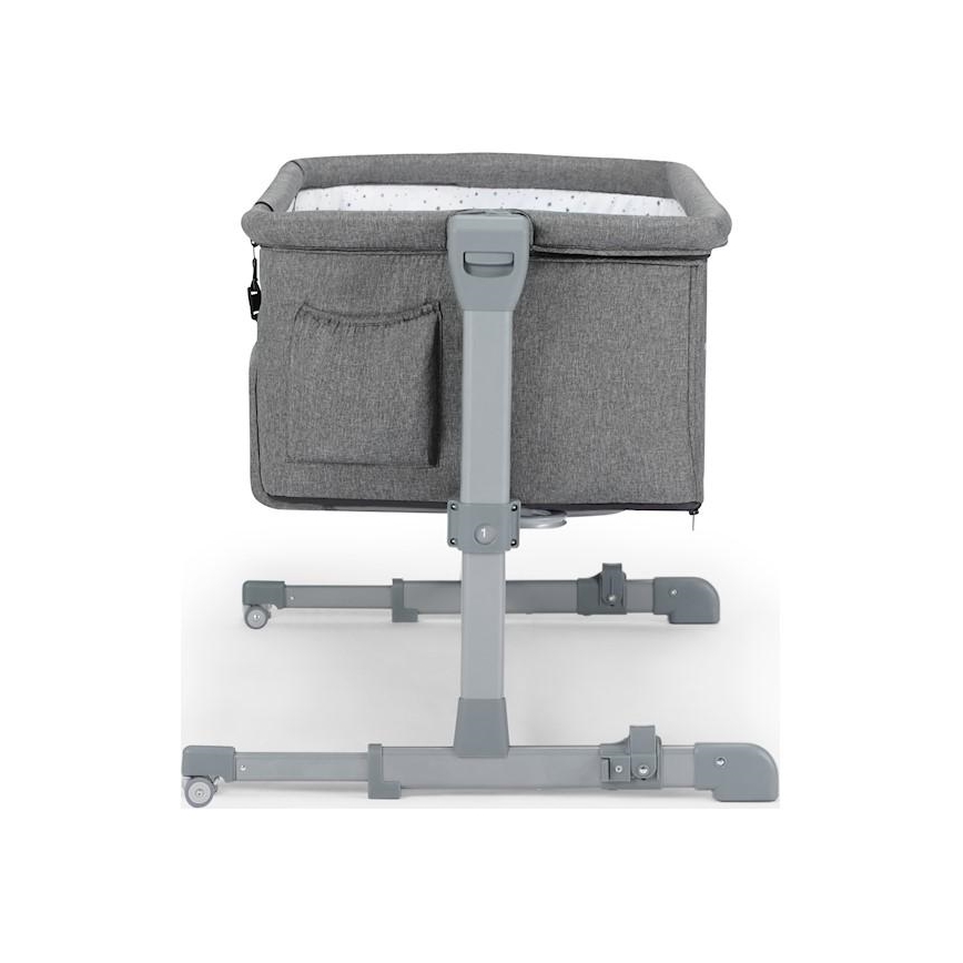 KINDERKRAFT - Bedside crib NESTE mörkgrå