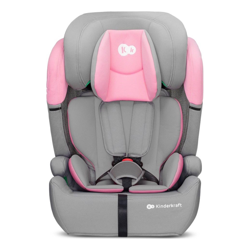 KINDERKRAFT - Bilbarnstol COMFORT UP i-Storlek (76-150 cm) grå/rosa
