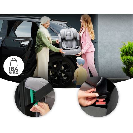 KINDERKRAFT - Bilbarnstol COMFORT UP i-Storlek (76-150 cm) ljusgrå