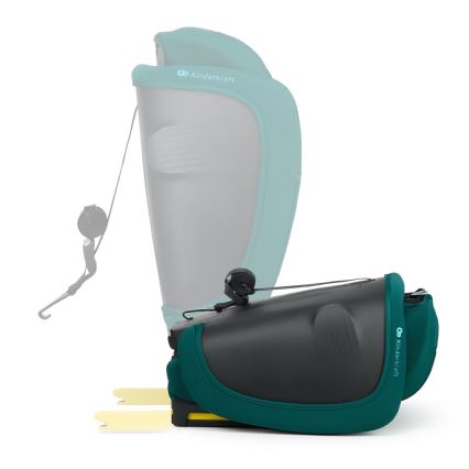 KINDERKRAFT - Bilbarnstol FIX2GO i-Size 76-150 cm turkos