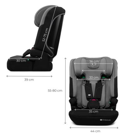 KINDERKRAFT - Bilbarnstol I-COMFY i-Size 76-150 cm, grå