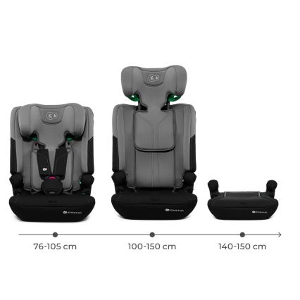 KINDERKRAFT - Bilbarnstol I-COMFY i-Size 76-150 cm, grå