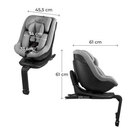 KINDERKRAFT - Bilbarnstol I-GUARD i-Size 40-105 cm grå