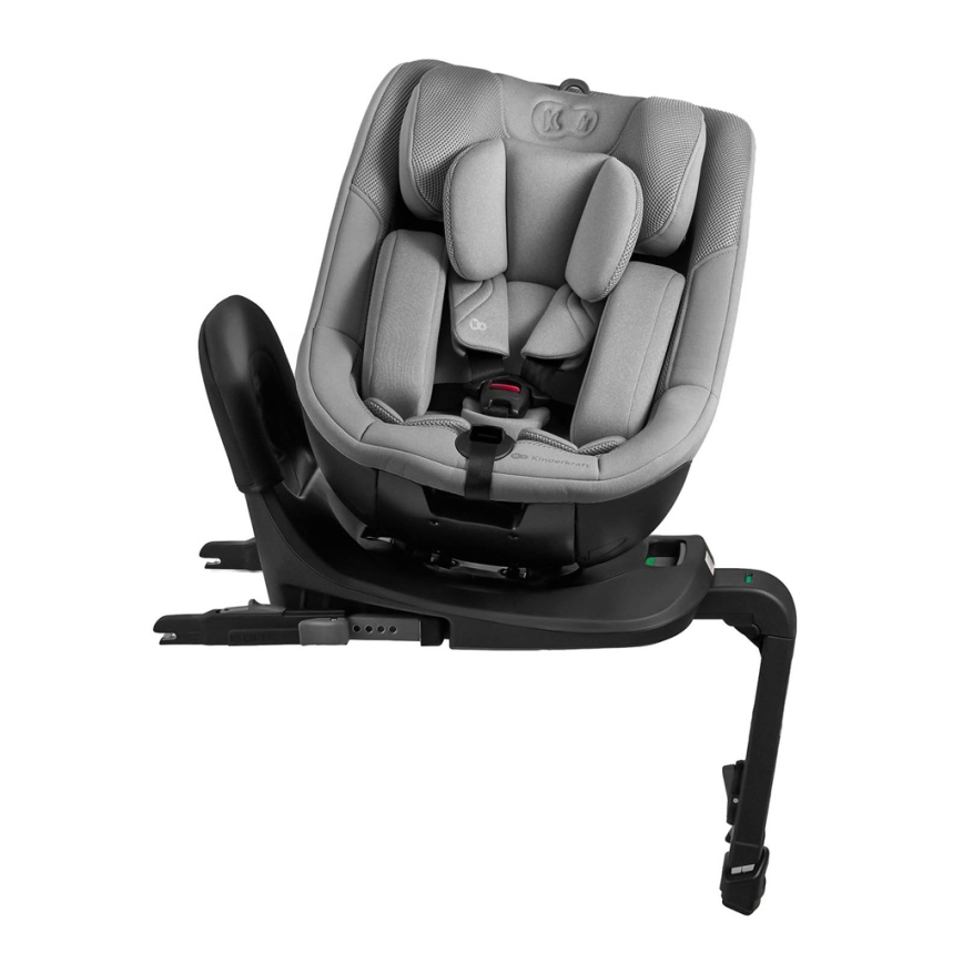 KINDERKRAFT - Bilbarnstol I-GUARD i-Size 40–105 cm med roterbar bas, grå