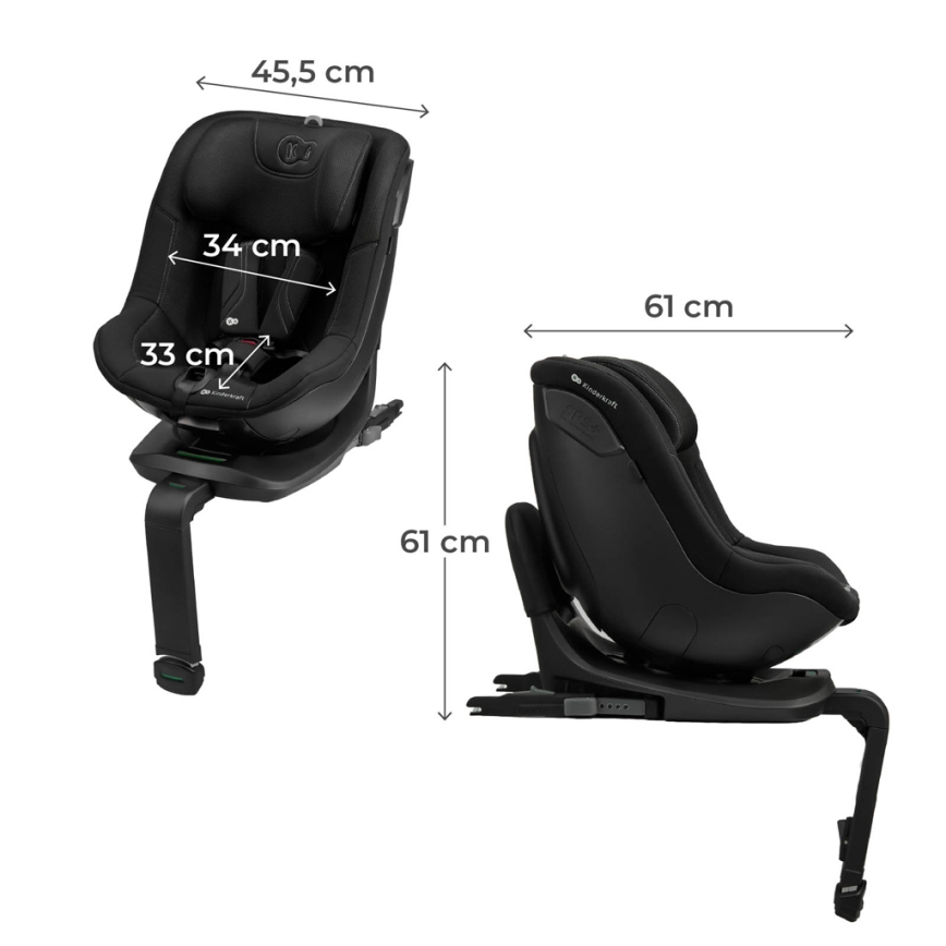KINDERKRAFT - Bilbarnstol I-GUARD PRO i-Size 61-105 cm svart