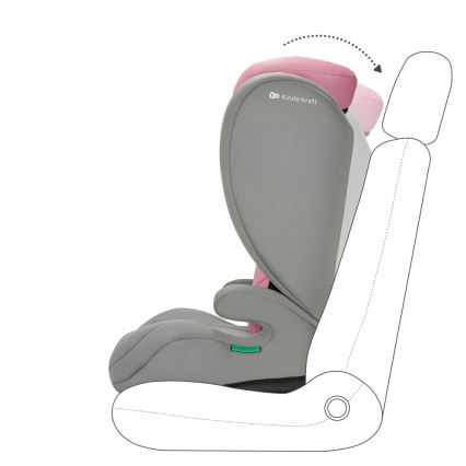 KINDERKRAFT - Bilbarnstol I-SPARK i-Storlek (100-150 cm) rosa