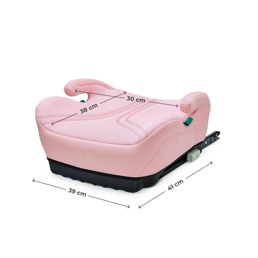KINDERKRAFT - Bilkudde I-BOOST 2 PRO i-Size 125–150 cm rosa
