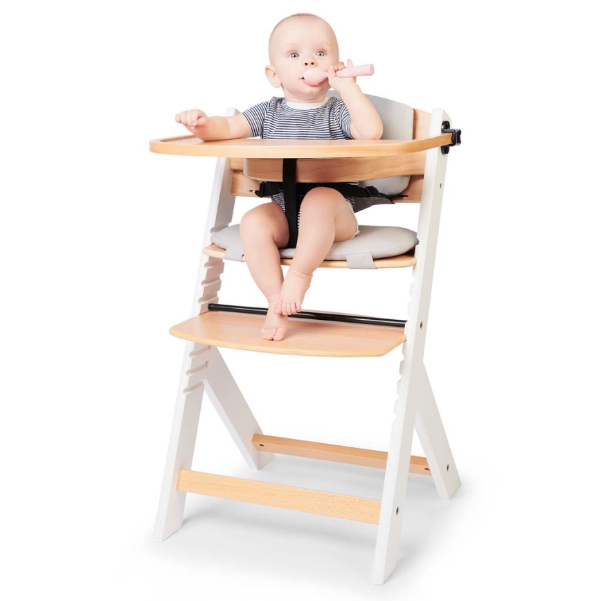 KINDERKRAFT - Children's dining chair ENOCK with cushions grå/vit