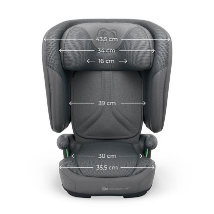 KINDERKRAFT - Hopfällbar bilbarnstol UNITY 2 i-Size 100-150 cm grå