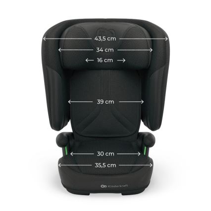 KINDERKRAFT - Hopfällbar bilbarnstol UNITY 2 i-Size 100-150 cm svart
