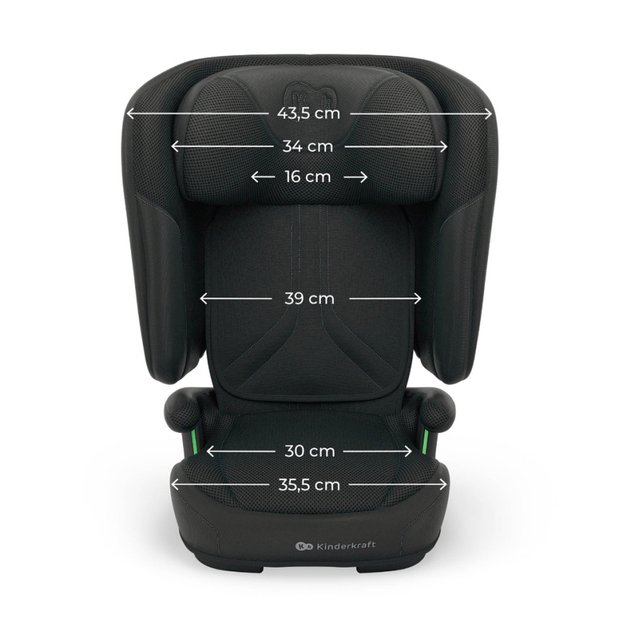 KINDERKRAFT - Hopfällbar bilbarnstol UNITY 2 i-Size 100-150 cm svart