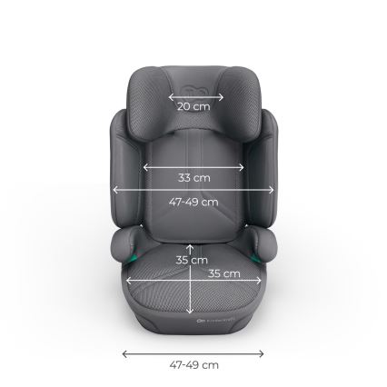 KINDERKRAFT - Hopfällbar bilbarnstol XPAND 2 PRO 100-150 cm grå