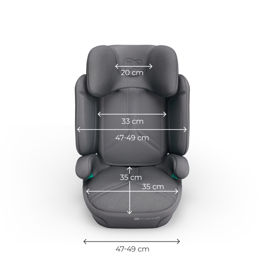 KINDERKRAFT - Hopfällbar bilbarnstol XPAND 2 PRO 100-150 cm grå