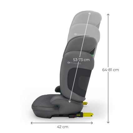 KINDERKRAFT - Hopfällbar bilbarnstol XPAND 2 PRO 100-150 cm grå