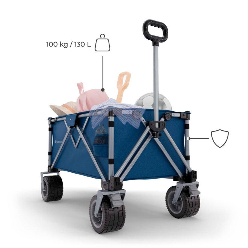 KINDERKRAFT - Hopfällbar transportvagn WAGON ROLLSTER blå