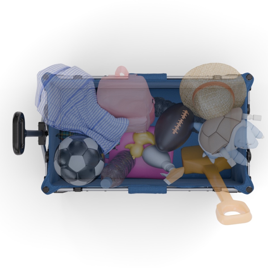 KINDERKRAFT - Hopfällbar transportvagn WAGON ROLLSTER blå