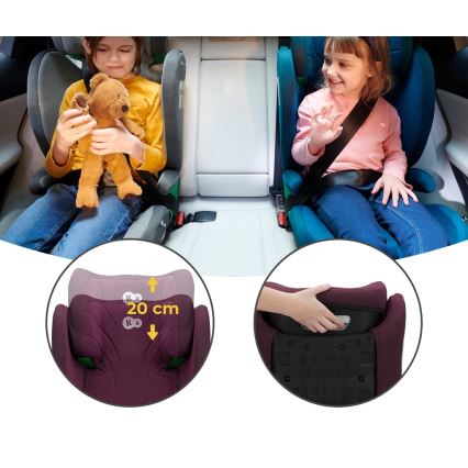 KINDERKRAFT - Bilbarnstol JUNIOR FIX 2 (100-150 cm) Cherry pearl