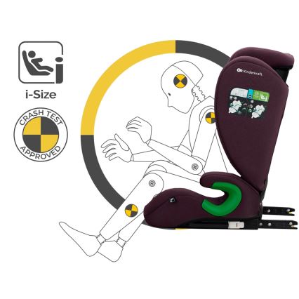 KINDERKRAFT - Bilbarnstol JUNIOR FIX 2 (100-150 cm) Cherry pearl