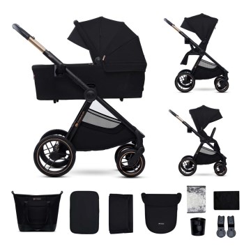 KINDERKRAFT - Kombinations barnvagn 2i1 NEA 2 Midnight svart