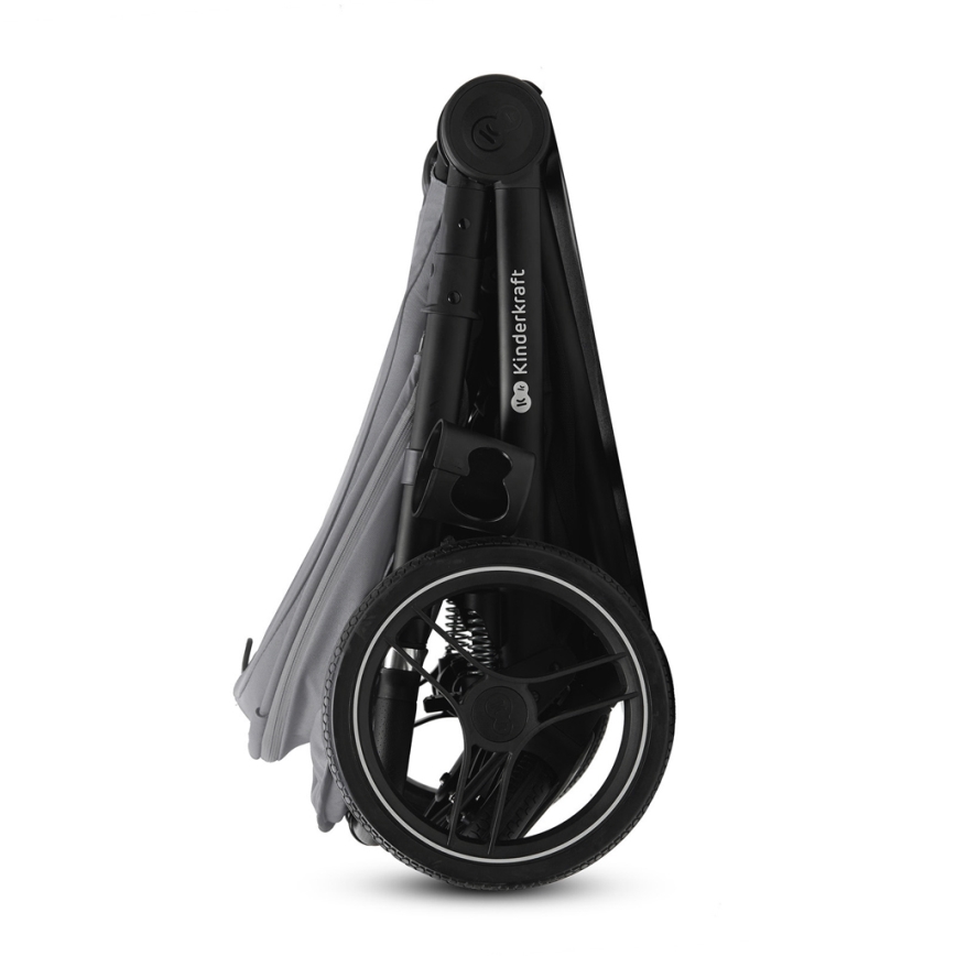 KINDERKRAFT - Kombinations barnvagn 2i1 NEA 2 Platinum grå