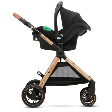 KINDERKRAFT - Kombinations barnvagn 3i1 ESME Pure svart + bilstol MINK PRO