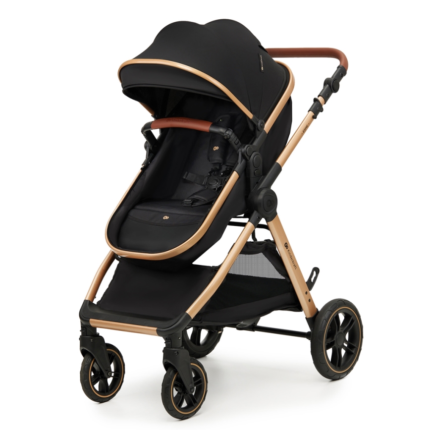 KINDERKRAFT - Kombinations barnvagn 3i1 ESME Pure svart + bilstol MINK PRO