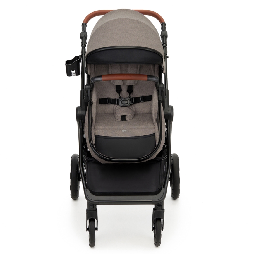 KINDERKRAFT - Kombinations barnvagn 3i1 ESME Sand beige + bilstol MINK PRO
