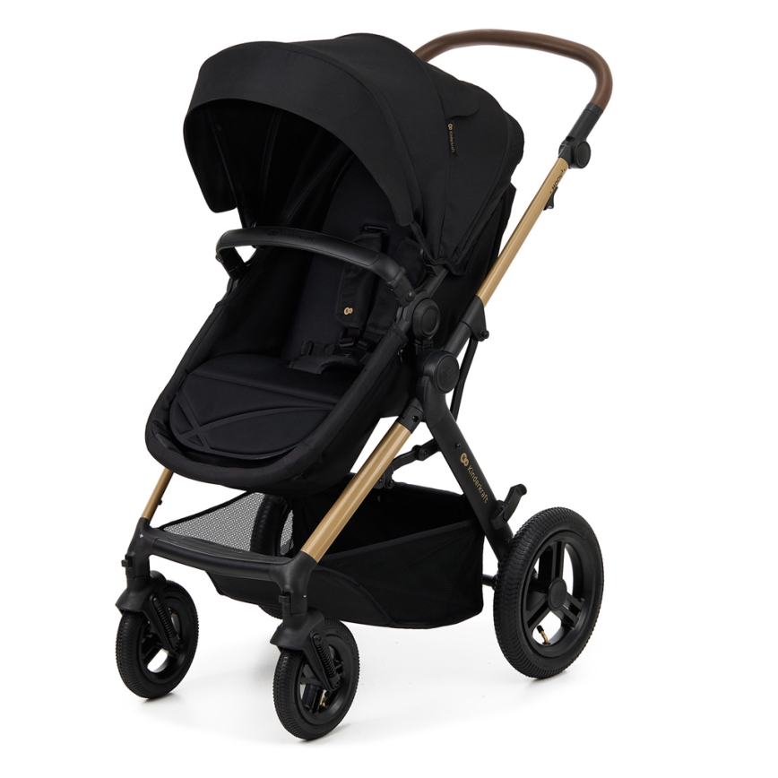 KINDERKRAFT - Kombinations barnvagn 3i1 MOOV 2 AIR Pure svart + bilstol MINK PRO