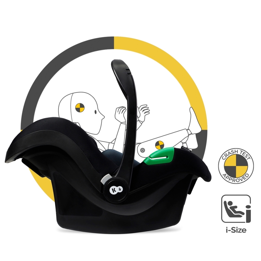 KINDERKRAFT - Kombinations barnvagn 3i1 MOOV 2 AIR Pure svart + bilstol MINK PRO