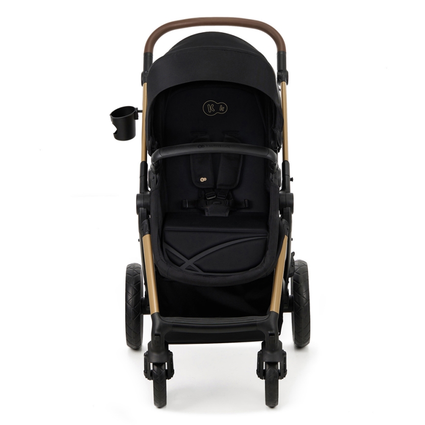 KINDERKRAFT - Kombinations barnvagn 3i1 MOOV 2 Pure svart + bilstol MINK PRO