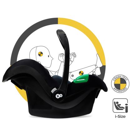 KINDERKRAFT - Kombinations barnvagn 3i1 MOOV 2 Pure svart + bilstol MINK PRO