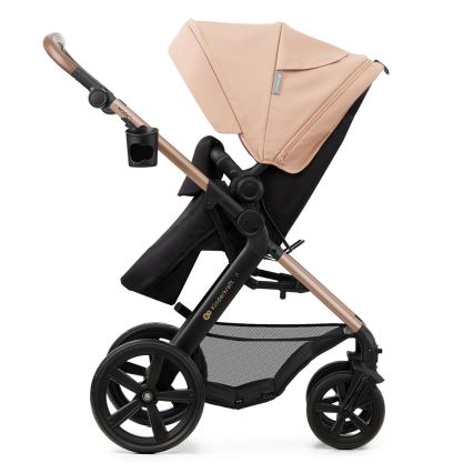 KINDERKRAFT - Kombinations barnvagn 3i1 MOOV 2 Sand beige + bilstol MINK PRO