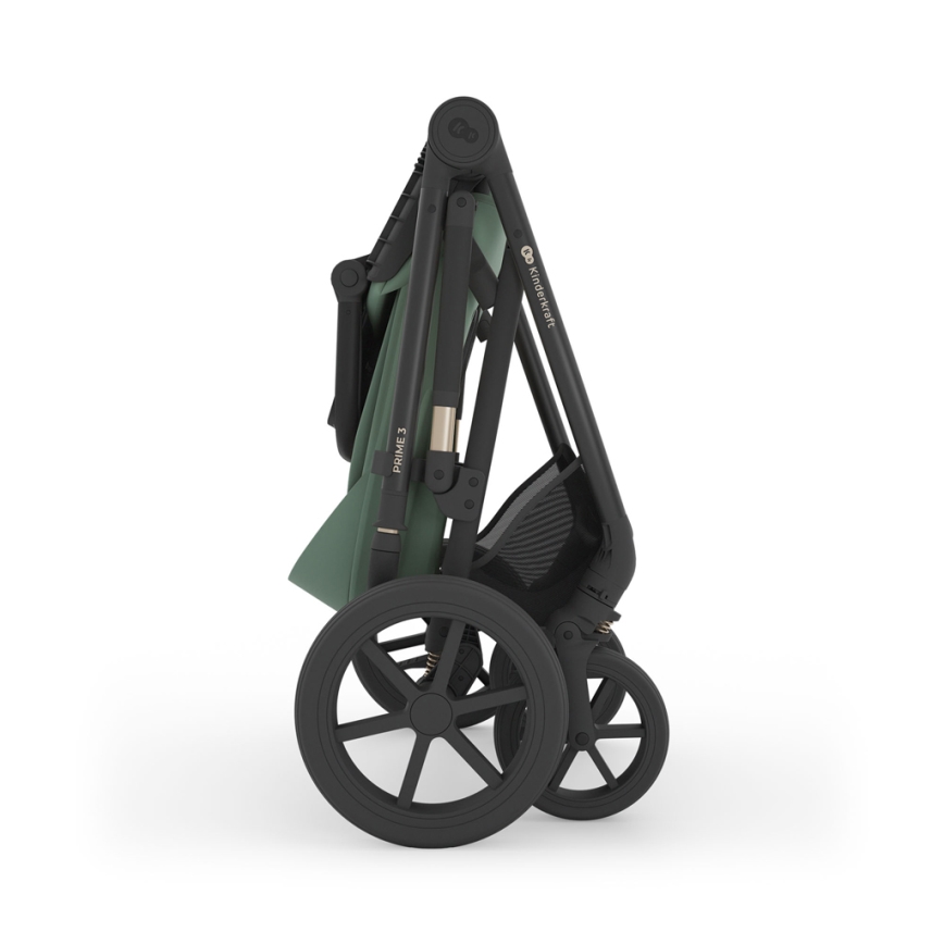 KINDERKRAFT - Kombinerad 3-i-1 barnvagn PRIME 3 Mörkgrön