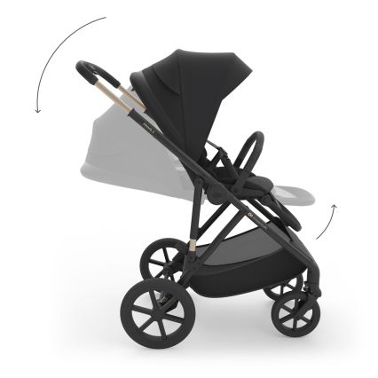 KINDERKRAFT - Kombinerad 3-i-1 barnvagn PRIME 3 Venezian svart