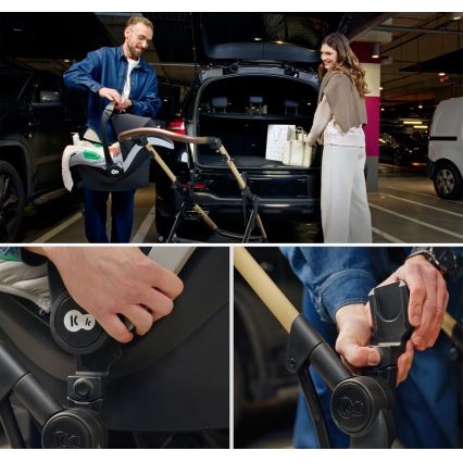 KINDERKRAFT - Kombinerad barnvagn 3 i 1 MOOV 2 XL Air Svart