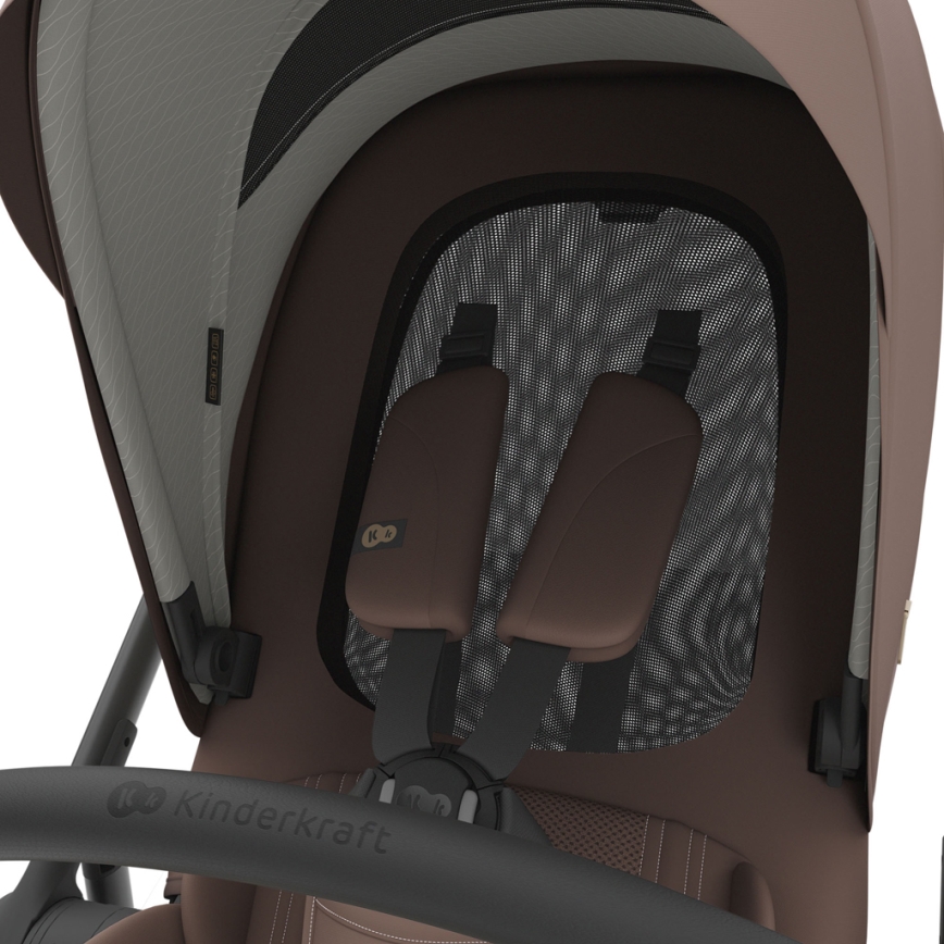 KINDERKRAFT - Kombinerad barnvagn 3-i-1 PRIME 3 Velvet Mocca