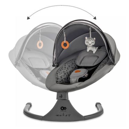 KINDERKRAFT - Barngungstol med melodi 2-i-1 LUMI 4xAAA mörkgrå