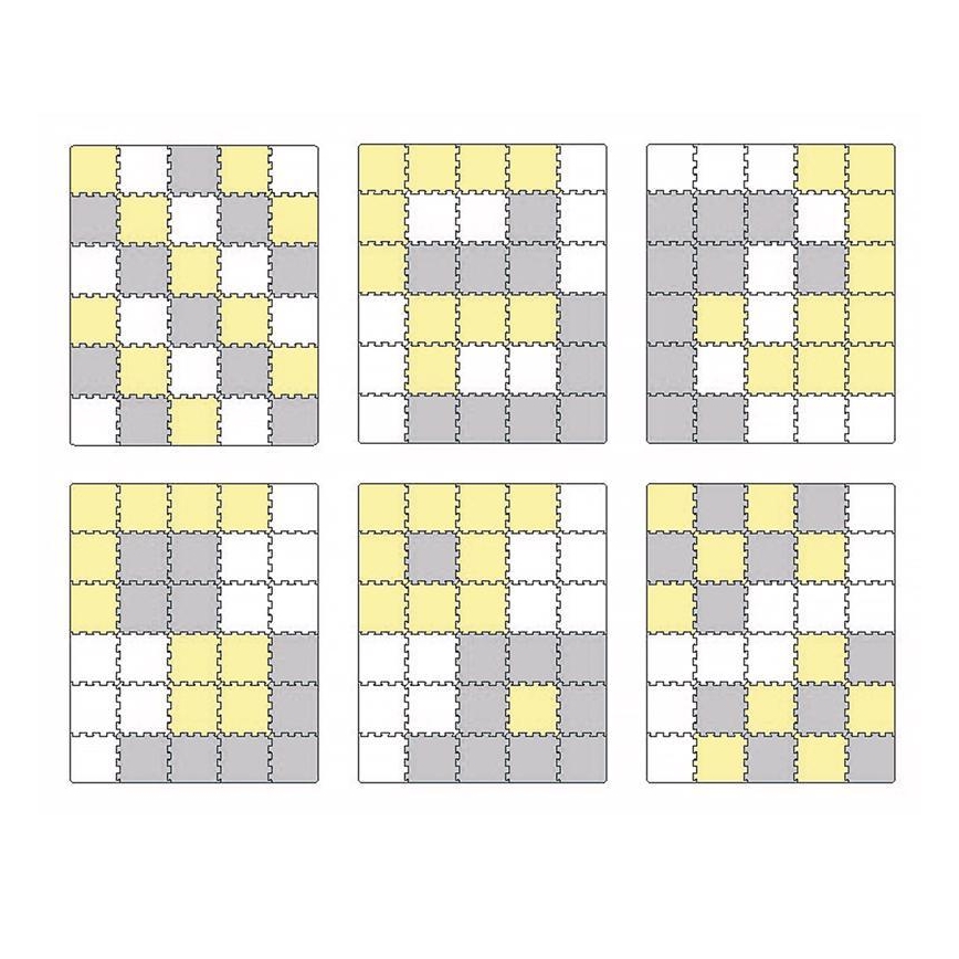 KINDERKRAFT - Skumgummipussel LUNO 30 delar grå/gul