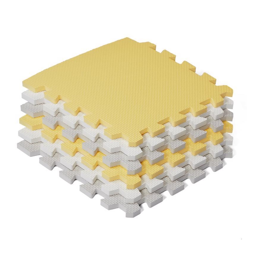 KINDERKRAFT - Skumgummipussel LUNO 30 delar grå/gul