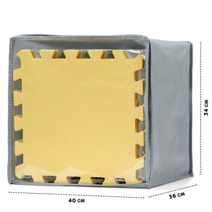 KINDERKRAFT - Skumgummipussel LUNO 30 delar grå/gul