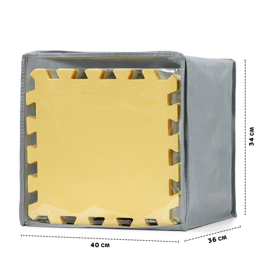 KINDERKRAFT - Skumgummipussel LUNO 30 delar grå/gul